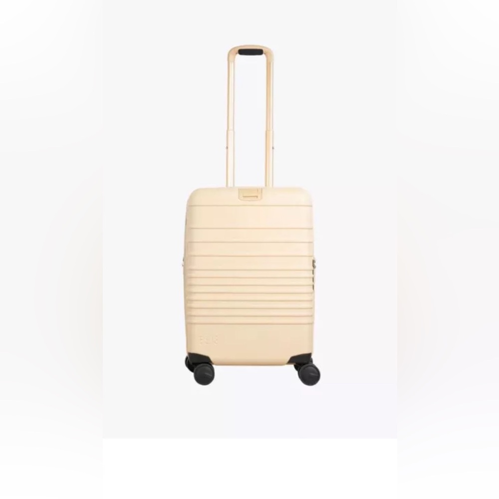 brand new BEIS travel carry on luggage beige hard sided suitecase